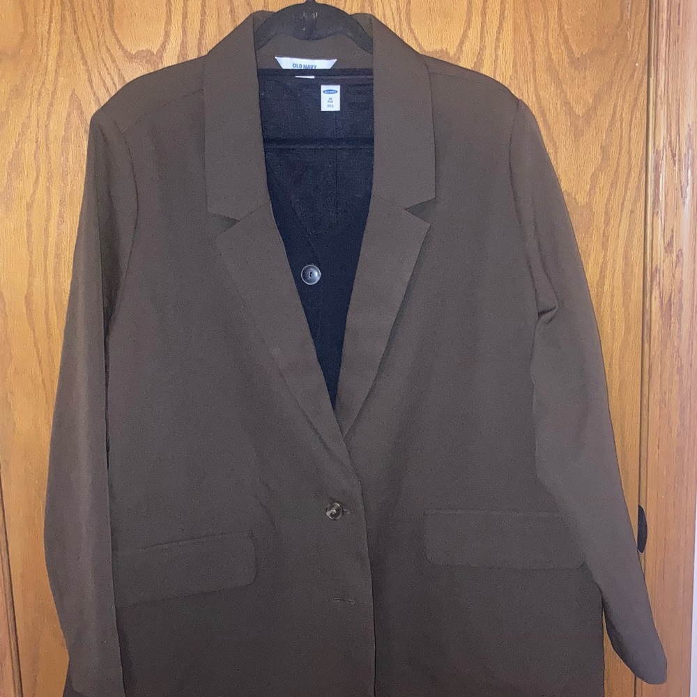Old Navy Brown Women's Career Blazer.  Size 2X.  NYT.